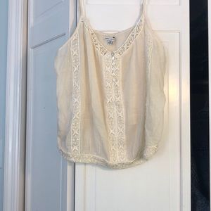 American Eagle lace tank - off white